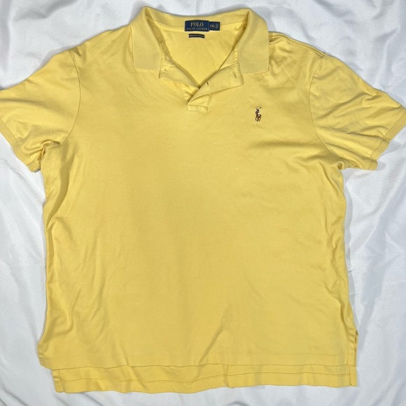 Ralph Lauren Other - Ralph Lauren Polo Men short sleeve shirt yellow Pima Cotton Flesh Pony XXL